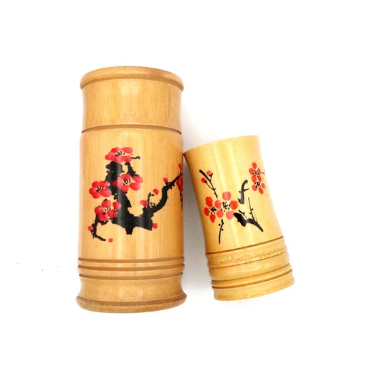 [FC 510-3] Bamboo Brush Jar With Painting