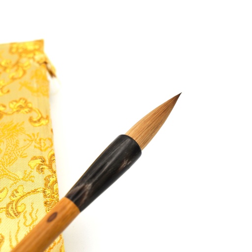 [FC 166-401] Premium Leopard Wolf Madake Bamboo Brush - 100% Squirrel And Weasel Hair