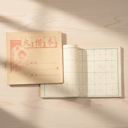 [FC 308] Bloc d'exercices de calligraphie chinoise 8" x 8", 18 feuilles
