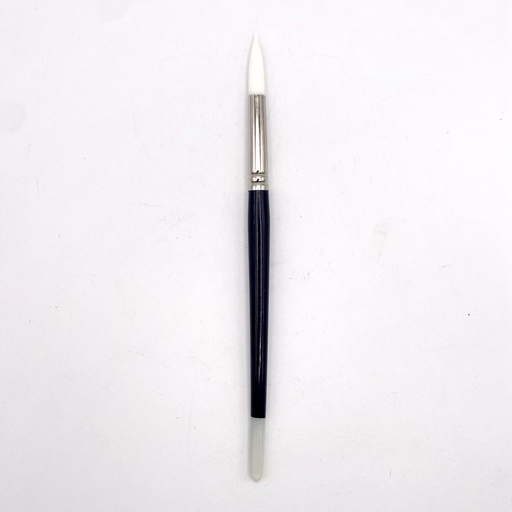 [FC 789-8] White Synthetic Taklon Brush - Round #8