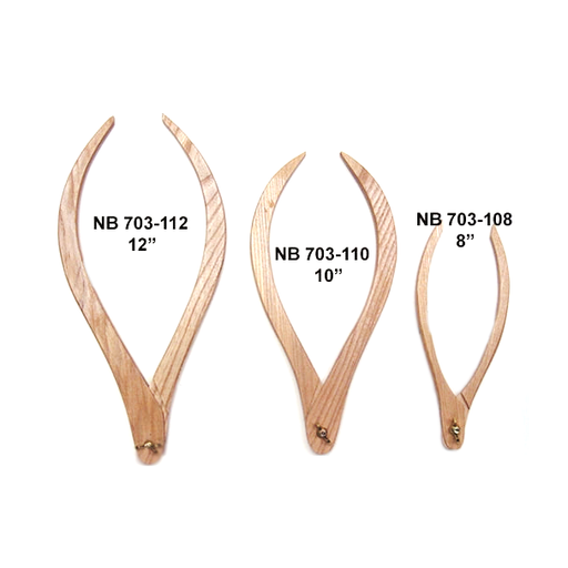 [FC 703-108] Pied à coulisse courbé en bois - 8"