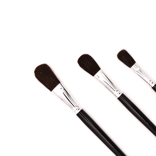 [FC 1305N-8] Squirrel Hair Brush with Nickel-plated Ferrule - Oval Mop #8