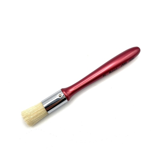 [FC 1338-2] Sturdy Hog Bristle Short Handle Brush with Magenta Metallic Handle - Round #2